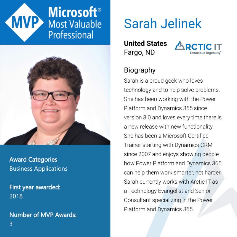 Sarah Jelinek - Microsoft MVP