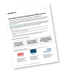 ServiceNow ITSM Overview