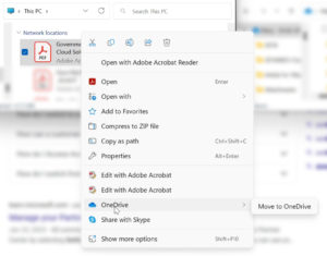 Move to OneDrive on PC