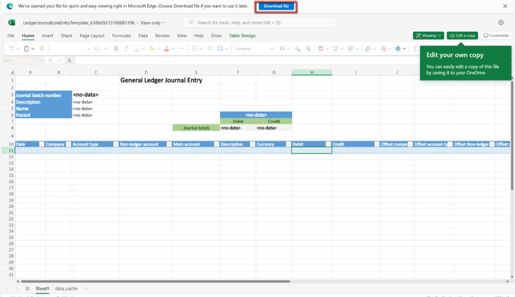 Download web Excel file