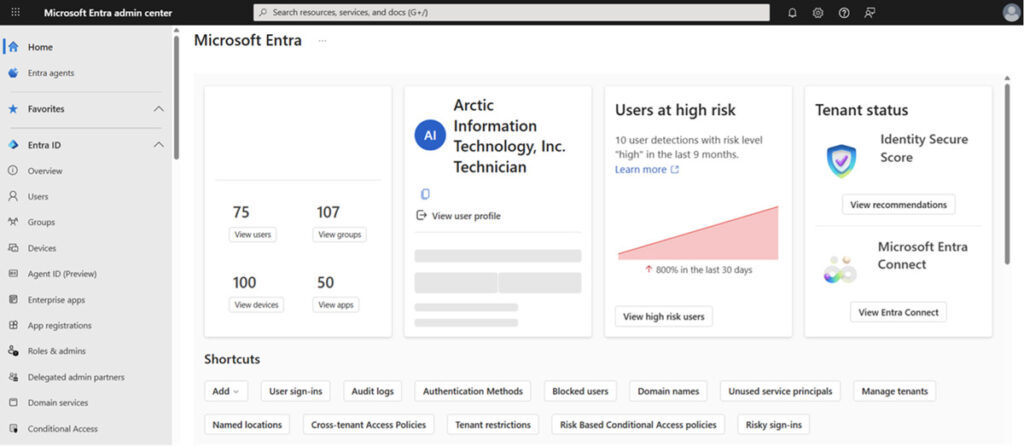 Microsoft Entra admin center