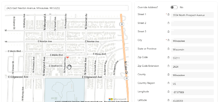 Azure Maps Dropping Pin for Coordinates Demo