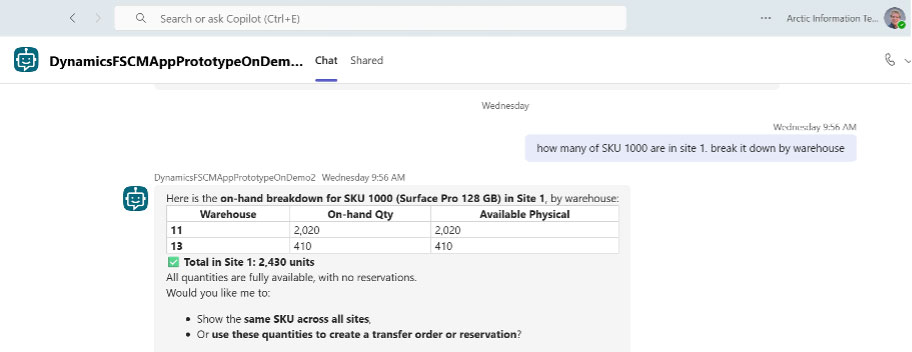 Dynamics 365 MCP Agent in Teams